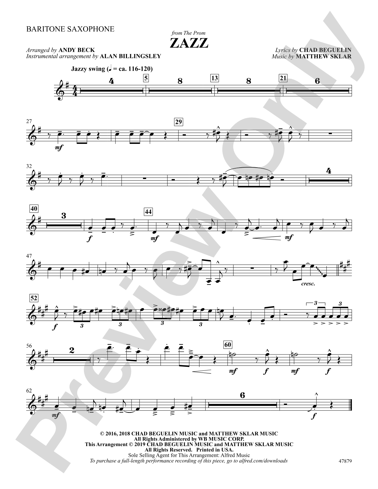 Zazz: E-flat Baritone Saxophone
