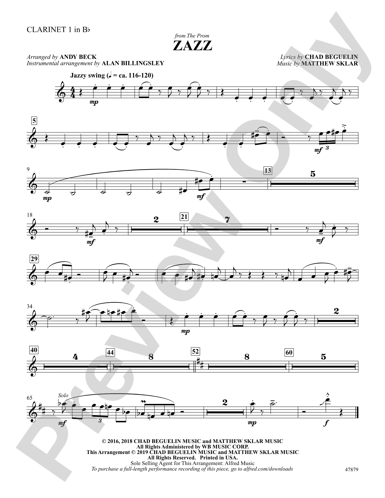 Zazz: 1st B-flat Clarinet