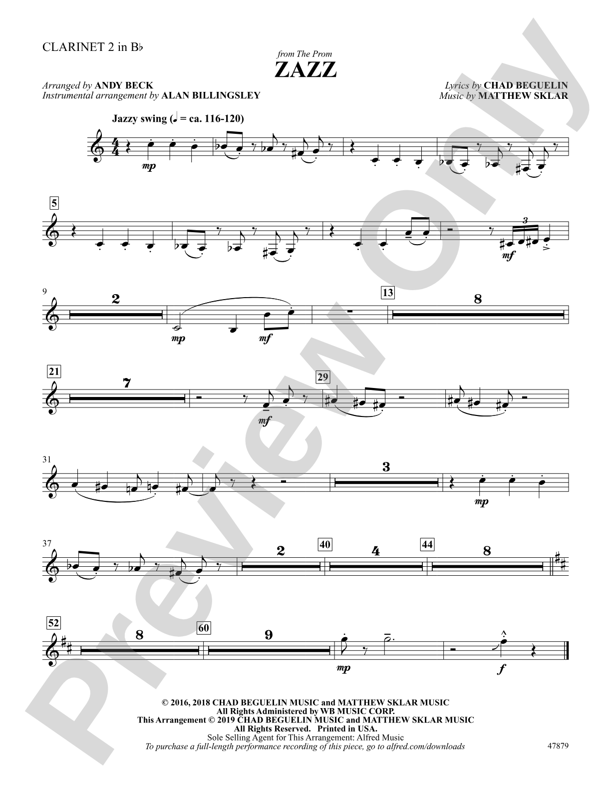 Zazz: 2nd B-flat Clarinet