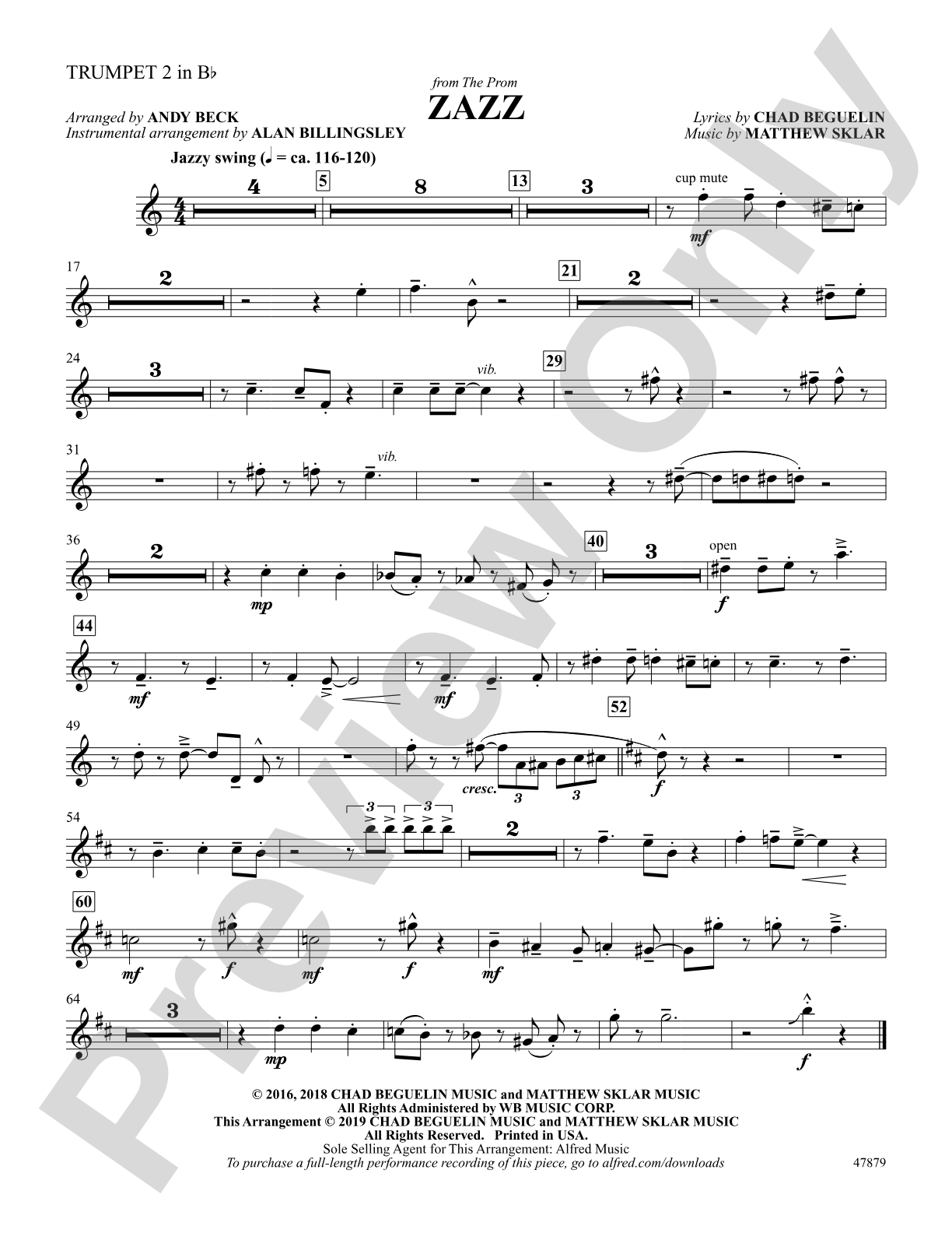 Zazz: 2nd B-flat Trumpet