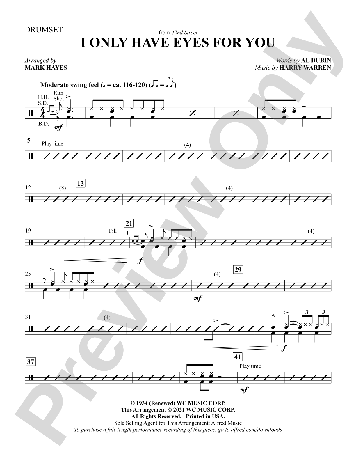 I Only Have Eyes for You: Drums