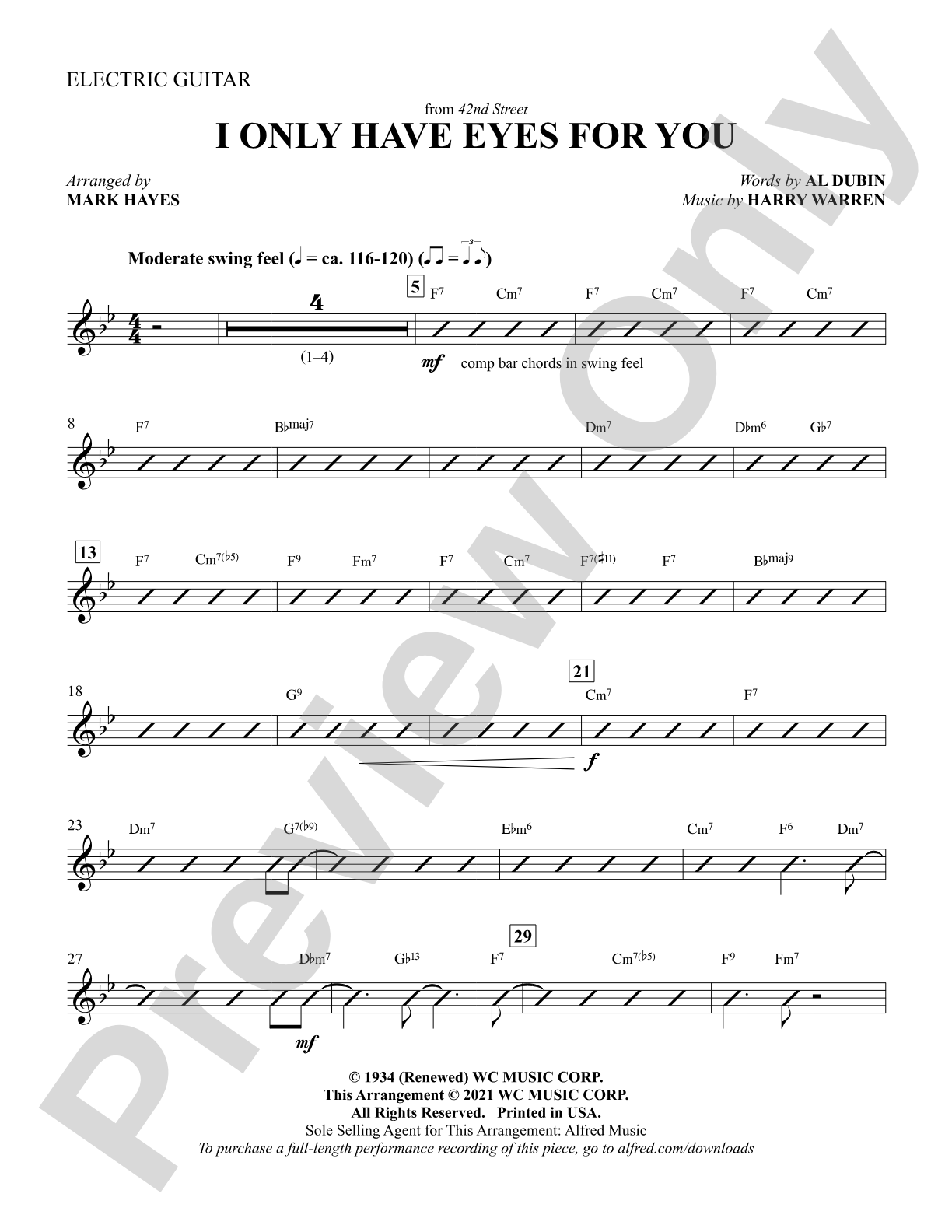 I Only Have Eyes for You: Electric Guitar