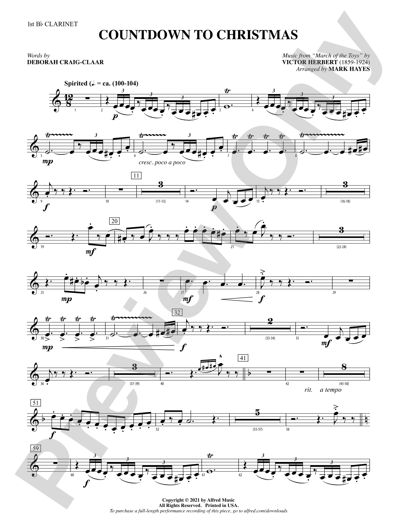 Countdown to Christmas: 1st B-flat Clarinet