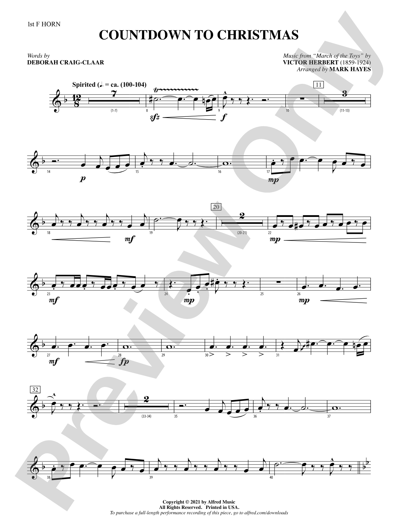 Countdown to Christmas: 1st F Horn