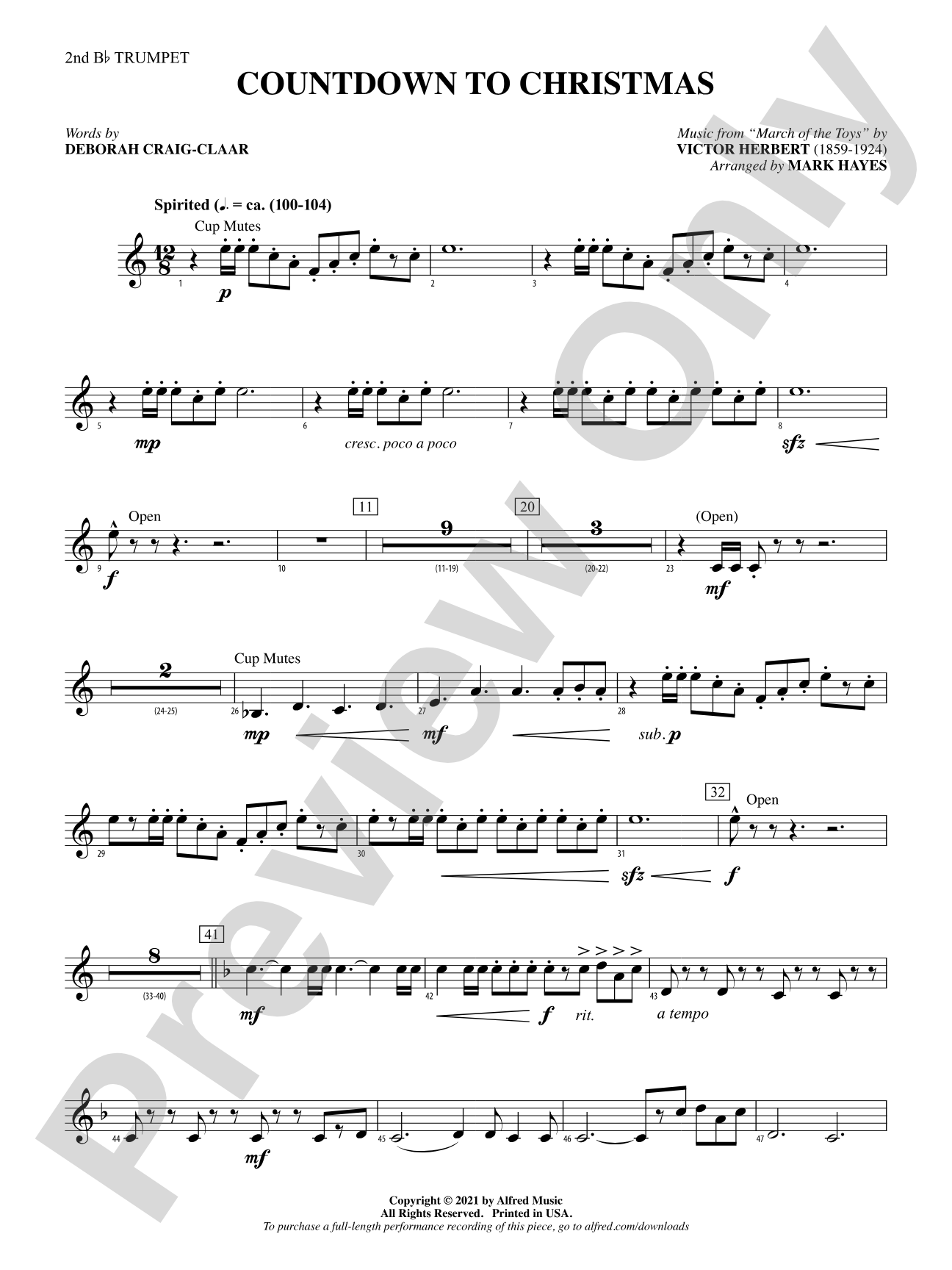 Countdown to Christmas: 2nd B-flat Trumpet