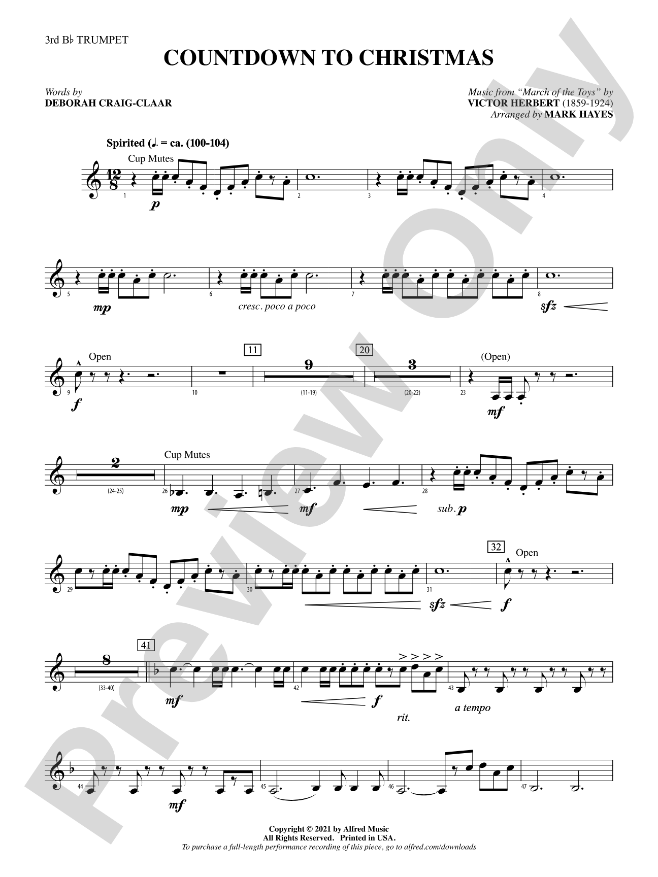 Countdown to Christmas: 3rd B-flat Trumpet