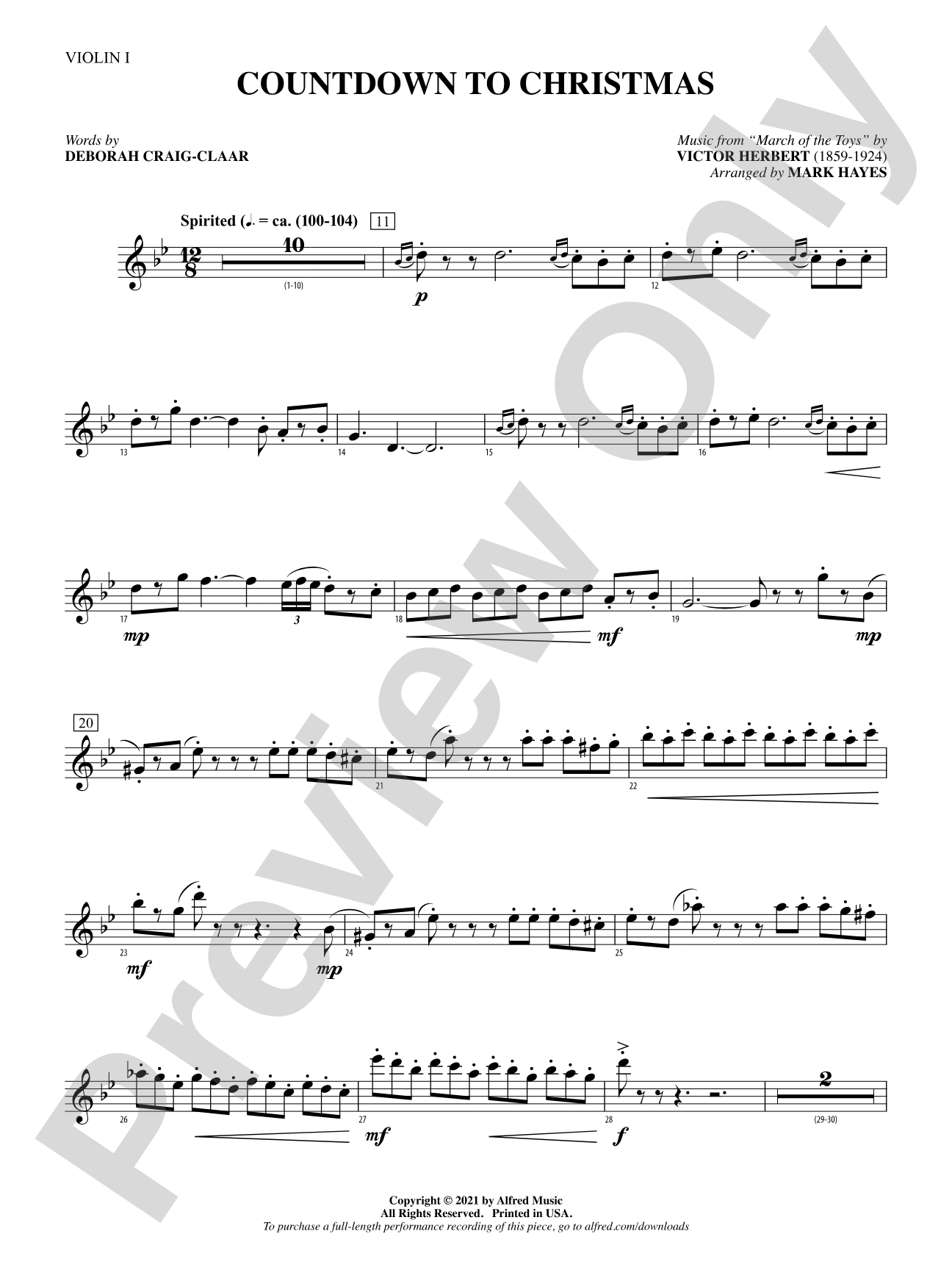 Countdown to Christmas: 1st Violin
