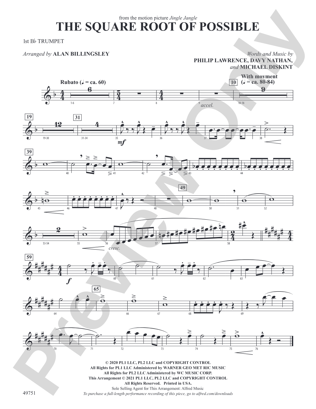 The Square Root of Possible: 1st B-flat Trumpet