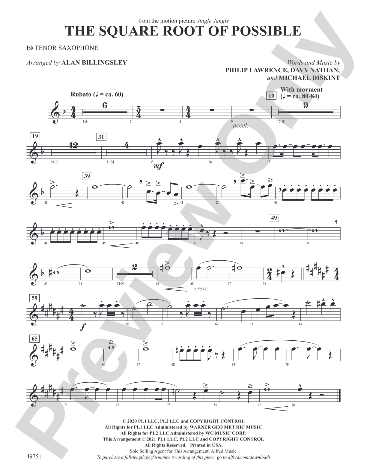 The Square Root of Possible: B-flat Tenor Saxophone