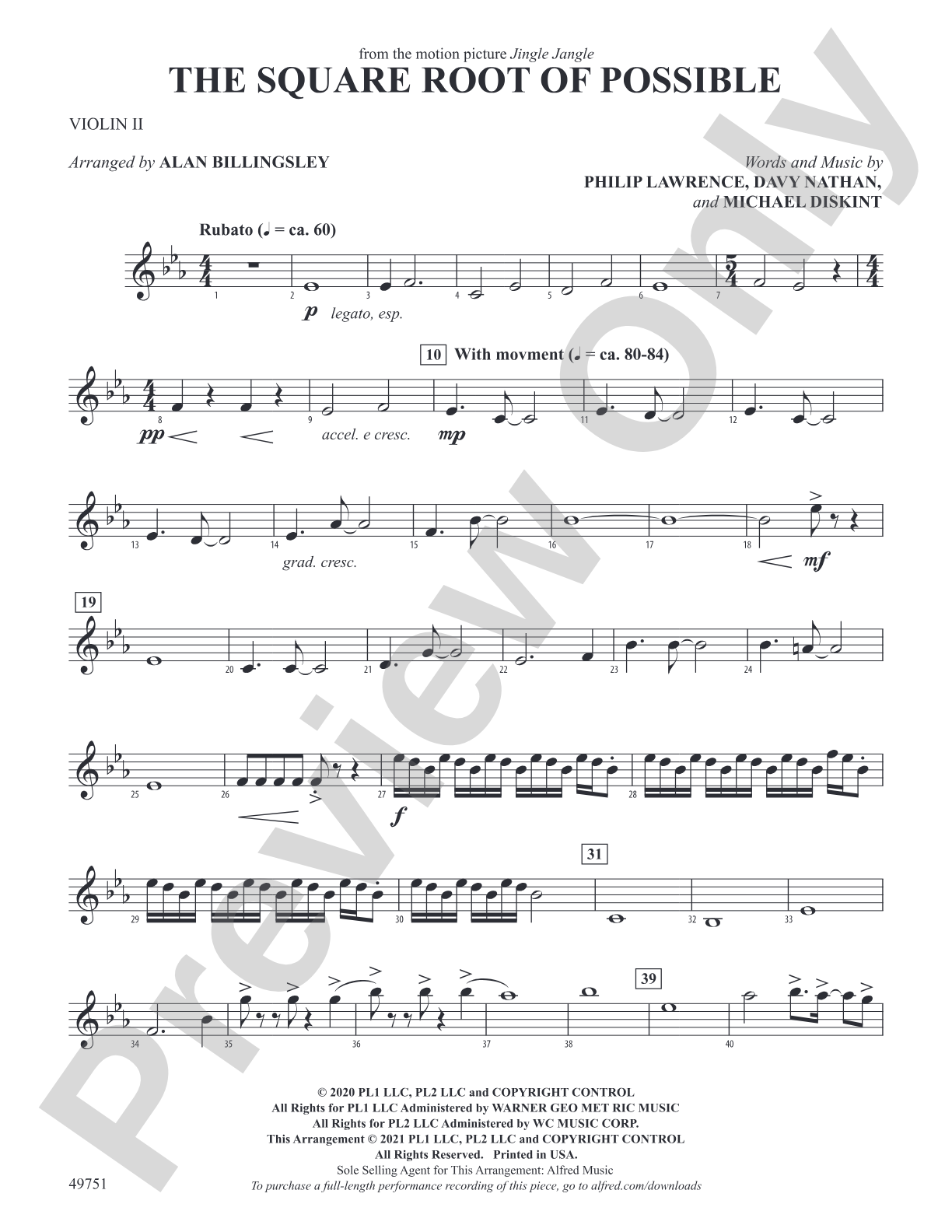 The Square Root of Possible: 2nd Violin