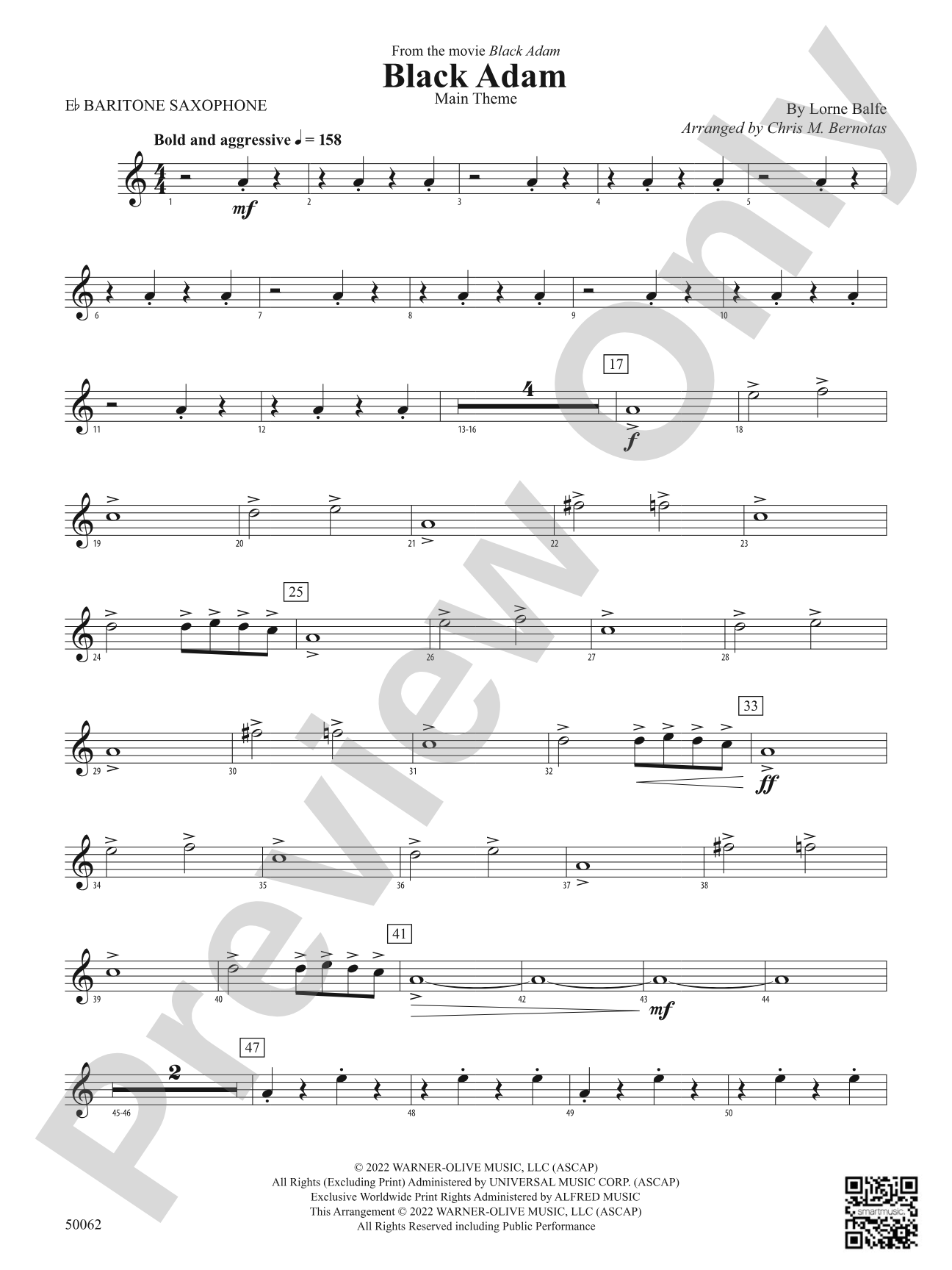Black Adam: E-flat Baritone Saxophone