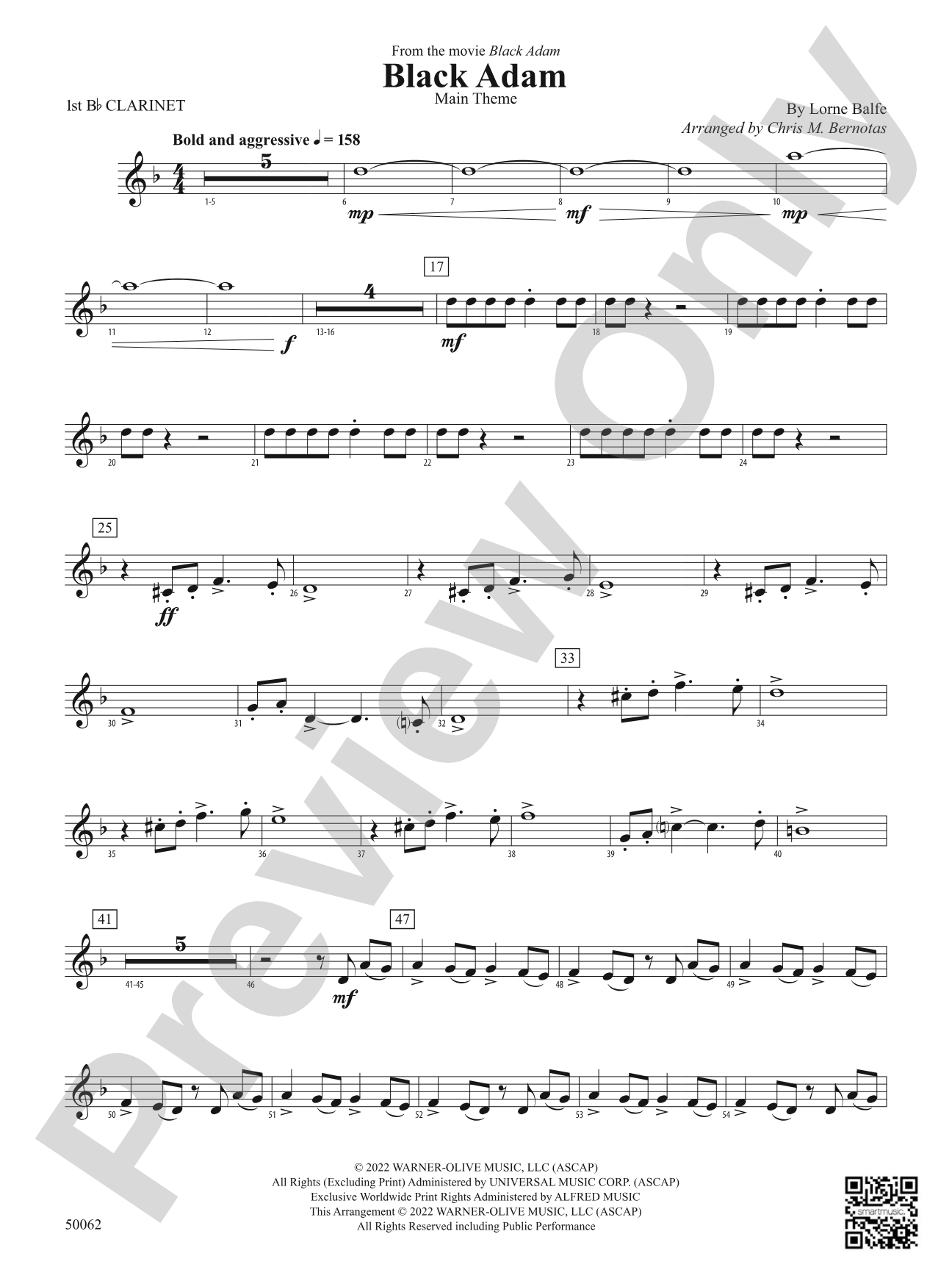 Black Adam: 1st B-flat Clarinet