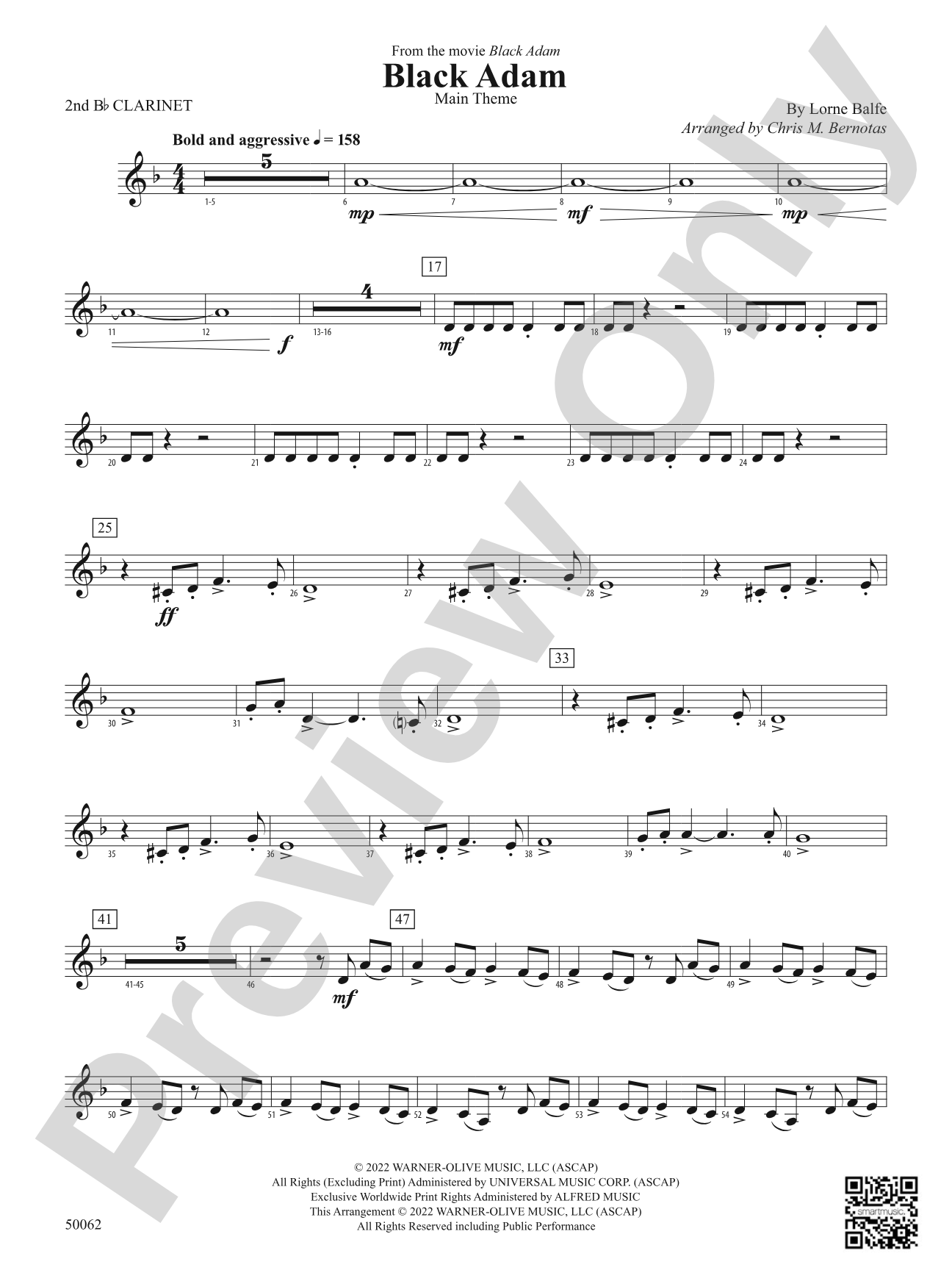 Black Adam: 2nd B-flat Clarinet