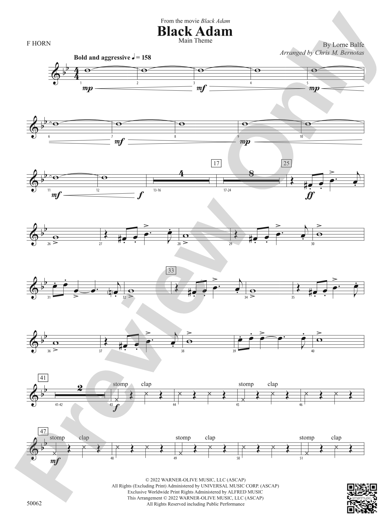 Black Adam: 1st F Horn