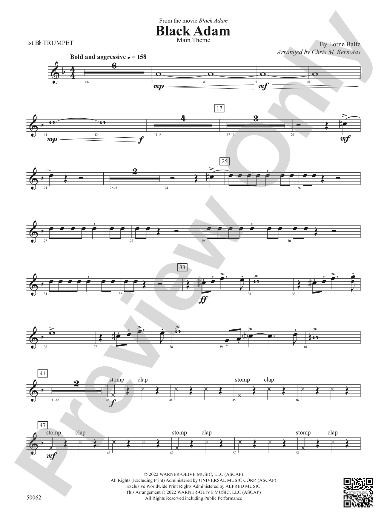 Black Adam: 1st B-flat Trumpet