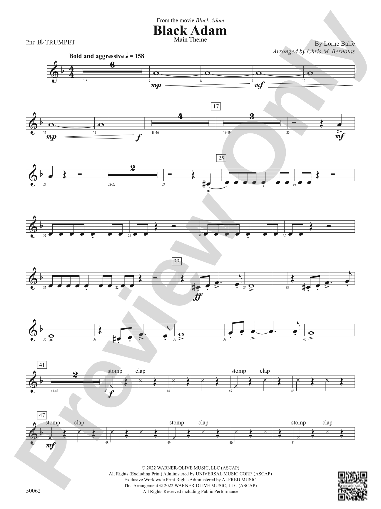 Black Adam: 2nd B-flat Trumpet