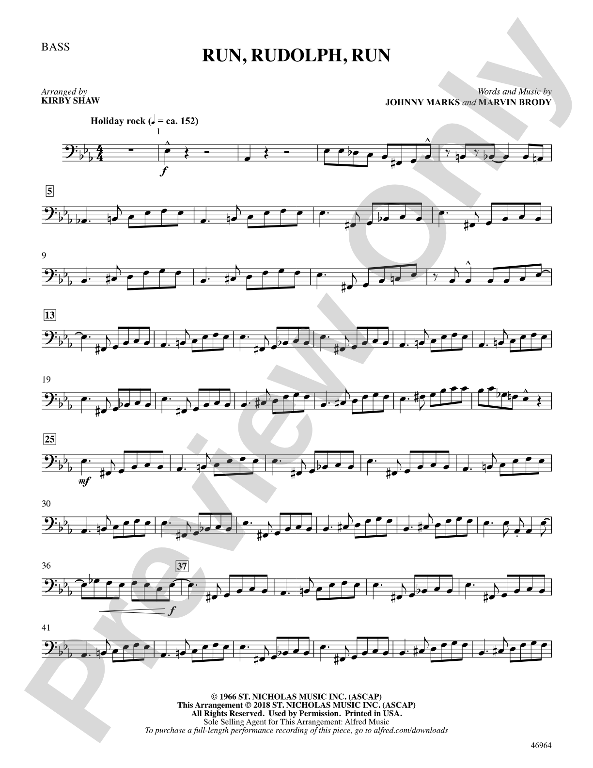 Run, Rudolph, Run: String Bass