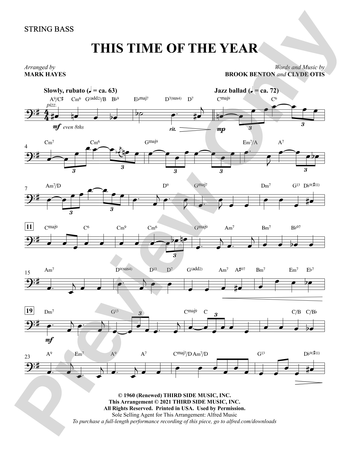 This Time of the Year: String Bass
