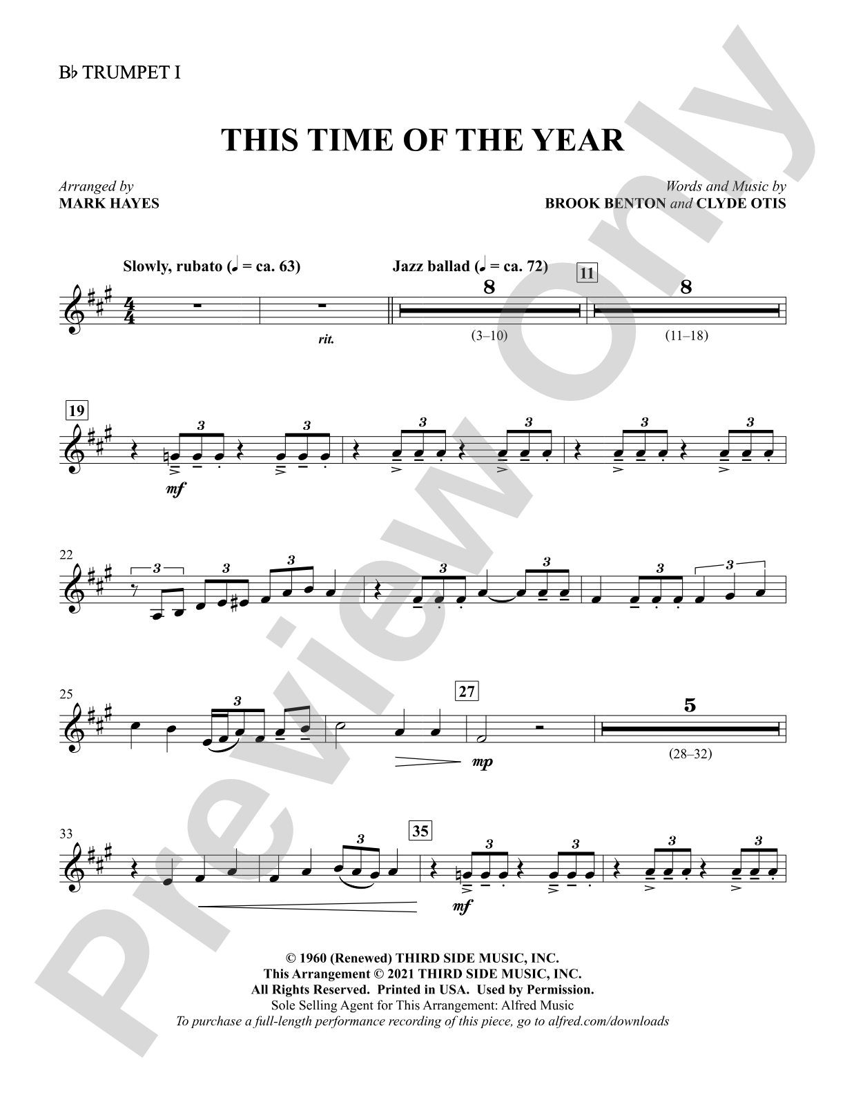 This Time of the Year: 1st B-flat Trumpet