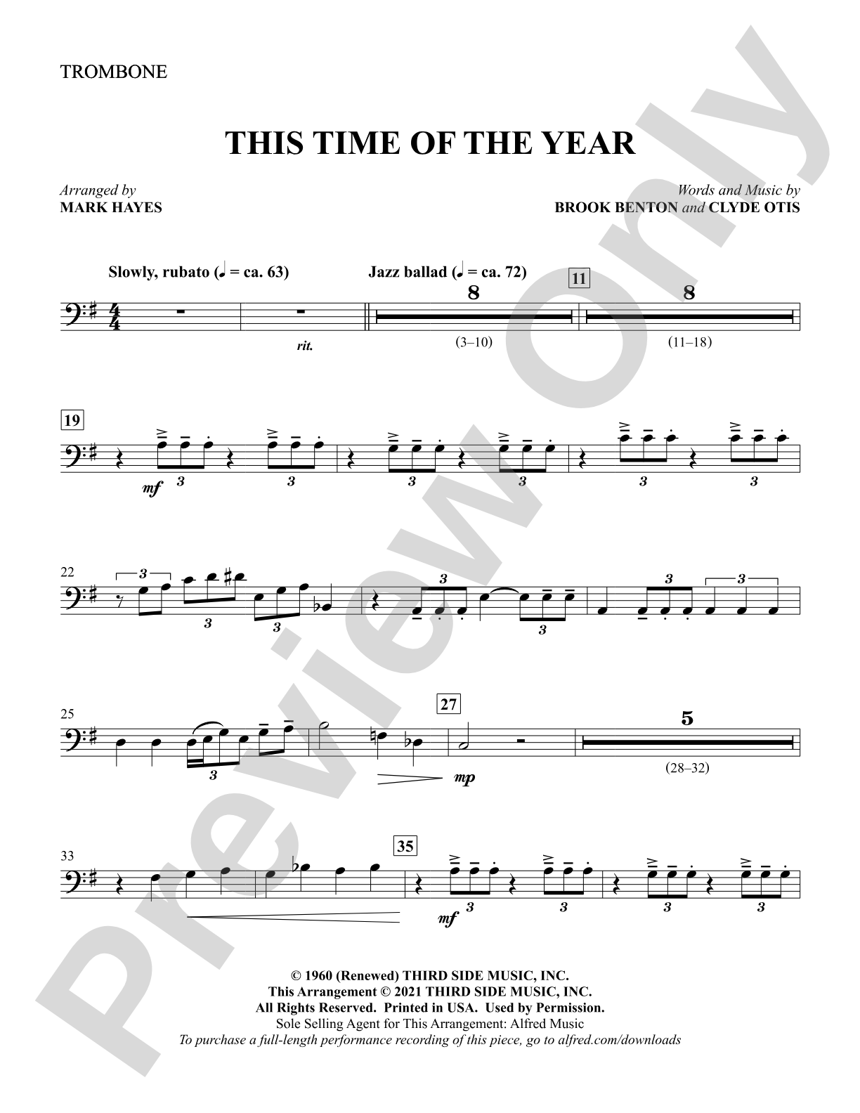 This Time of the Year: 1st Trombone