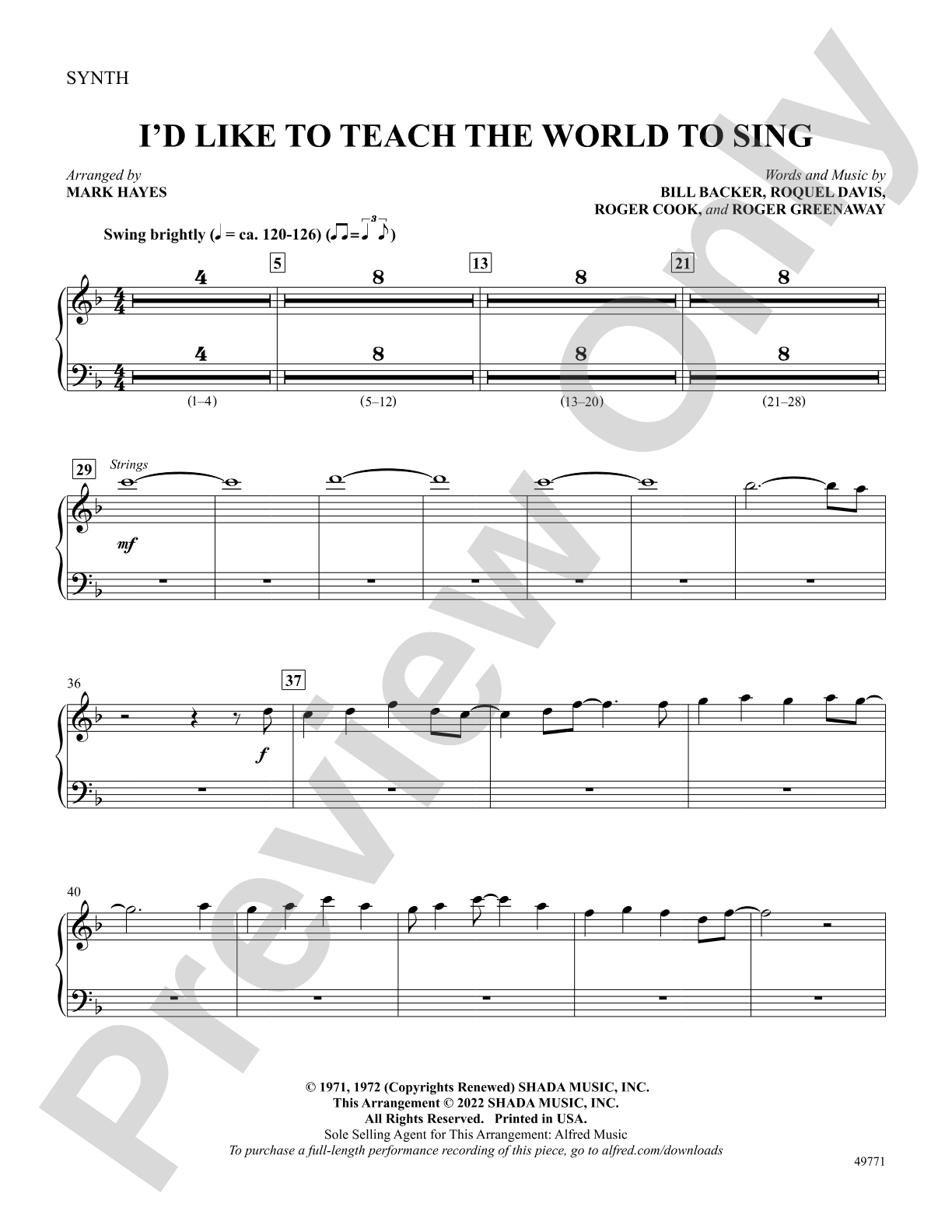 I'd Like to Teach the World to Sing: Synthesizer