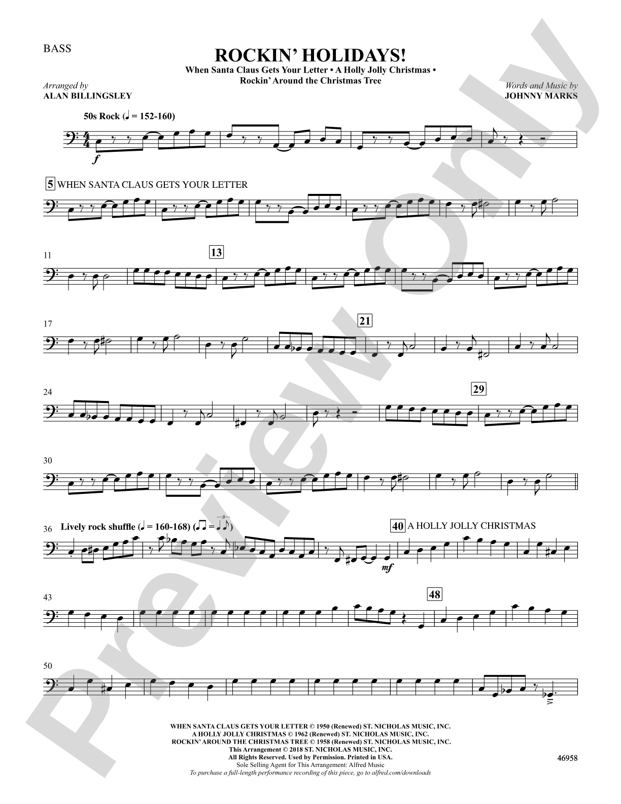 Rockin' Holidays!: String Bass