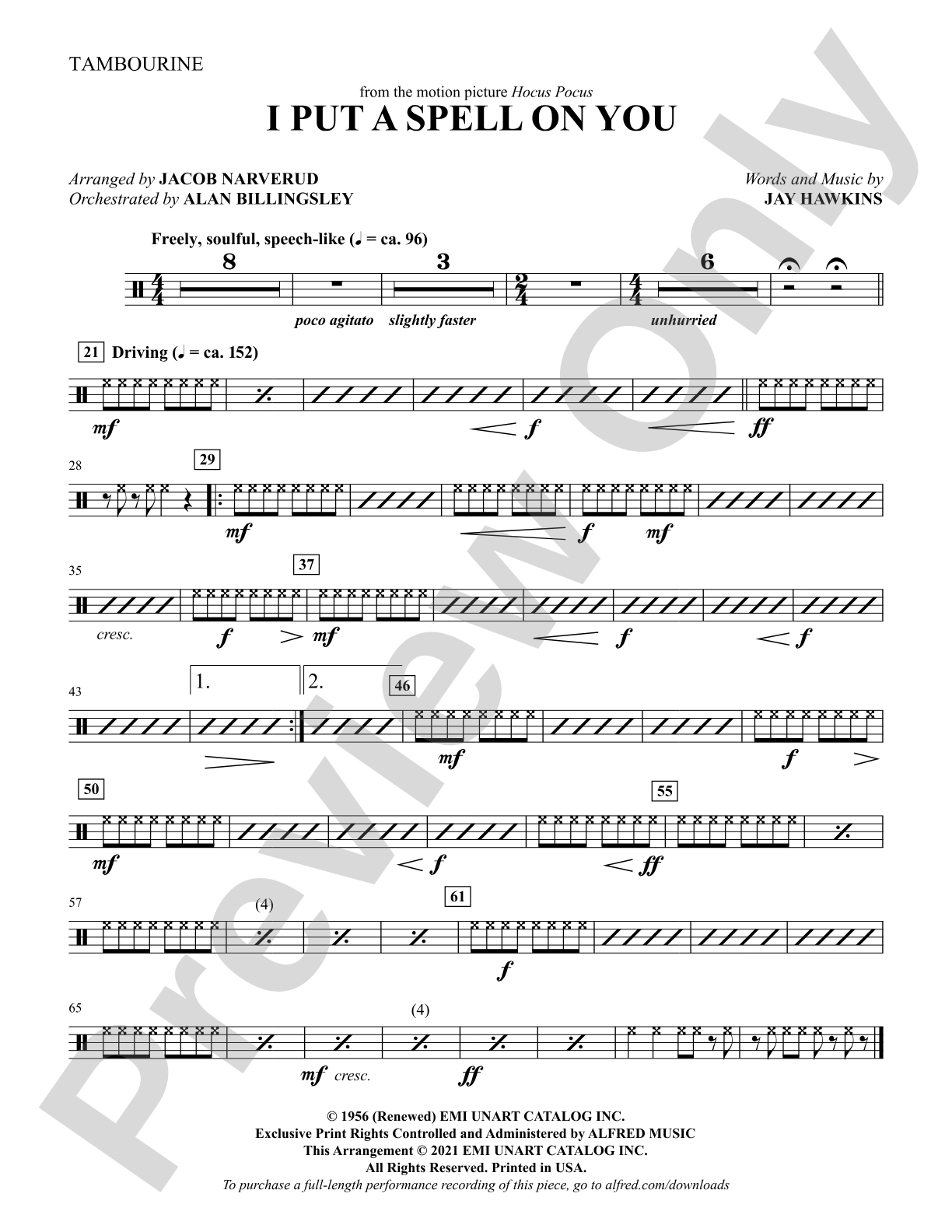 I Put a Spell on You: Auxiliary Percussion