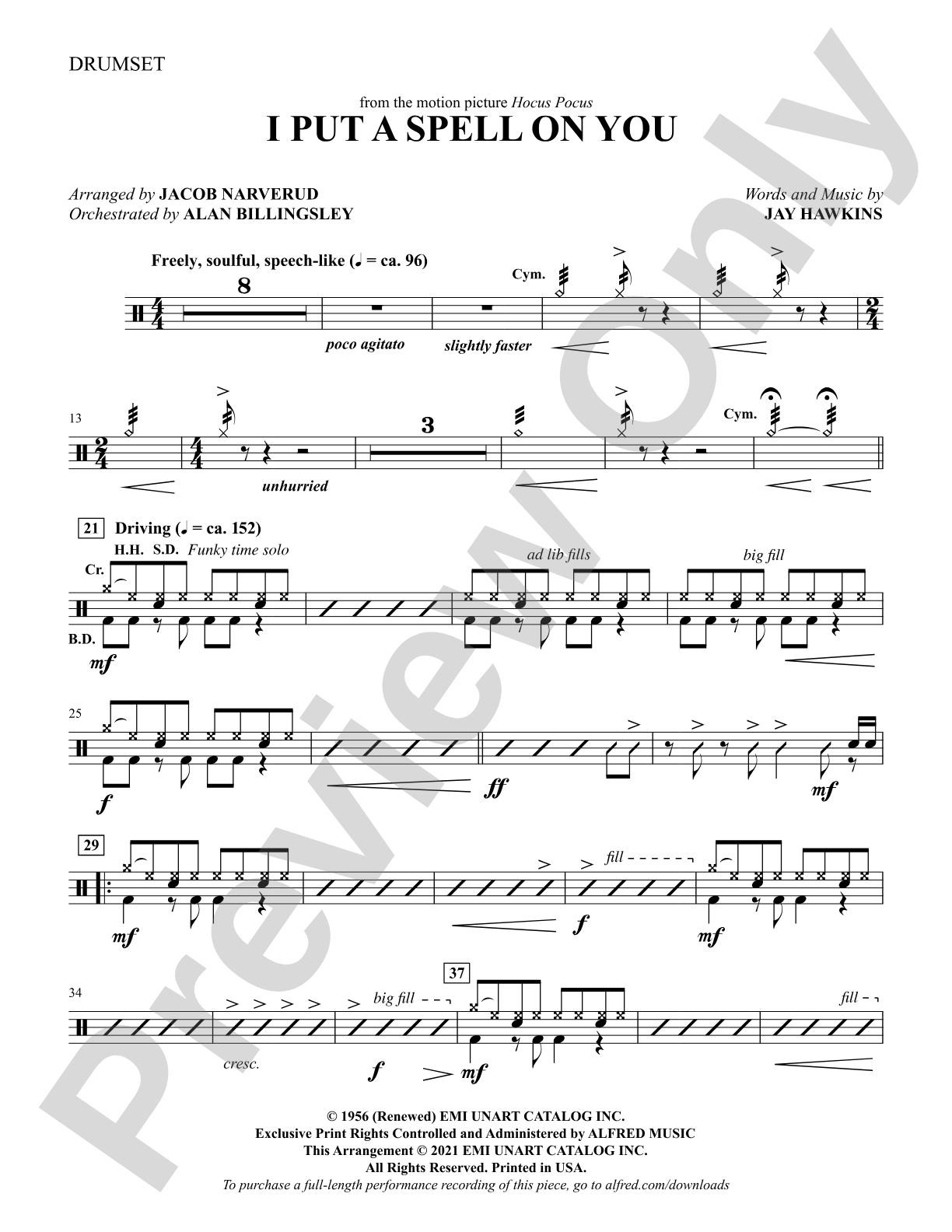 I Put a Spell on You: Drumset
