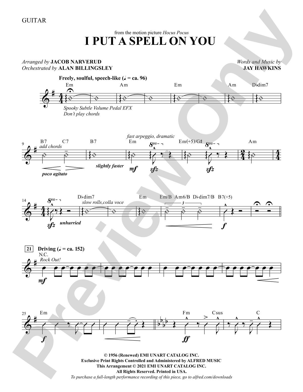 I Put a Spell on You: Guitar