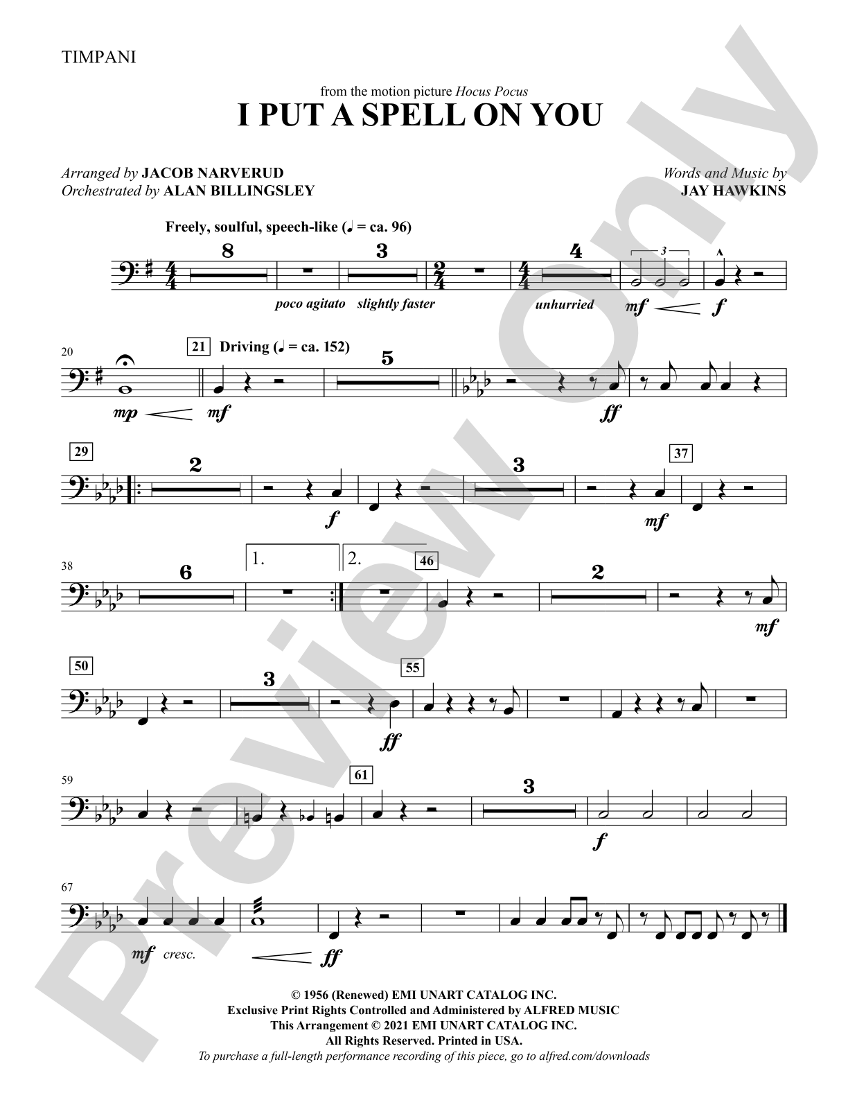 I Put a Spell on You: Timpani