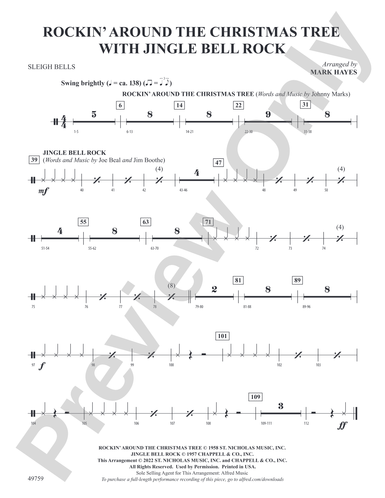 Rockin' Around the Christmas Tree with Jingle Bell Rock: 1st Percussion