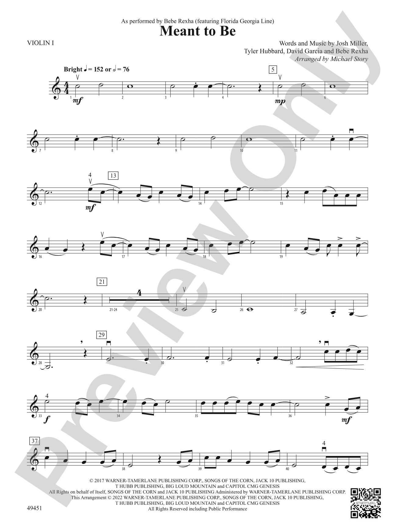 Meant To Be: 1st Violin