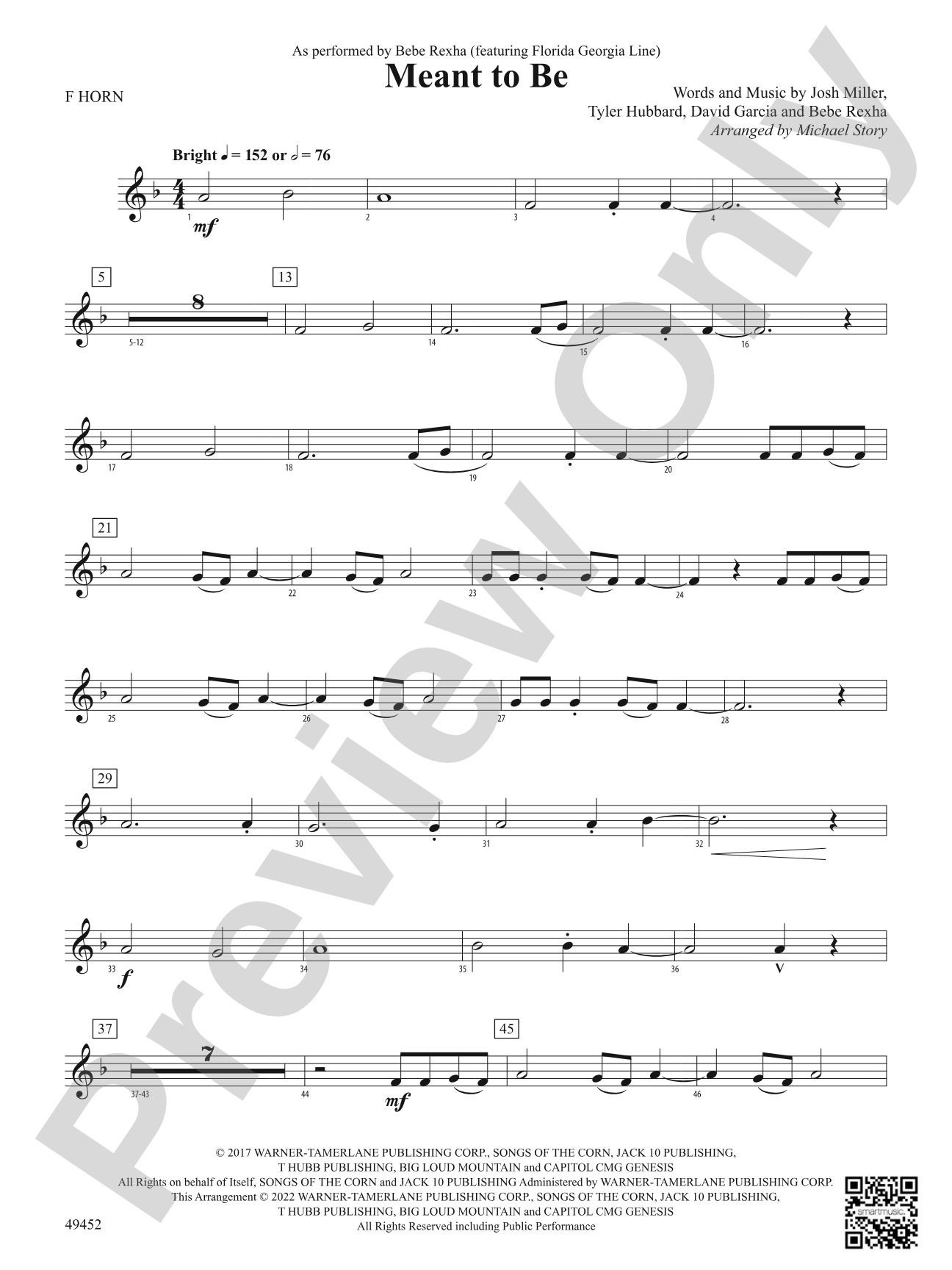 Meant To Be: 1st F Horn