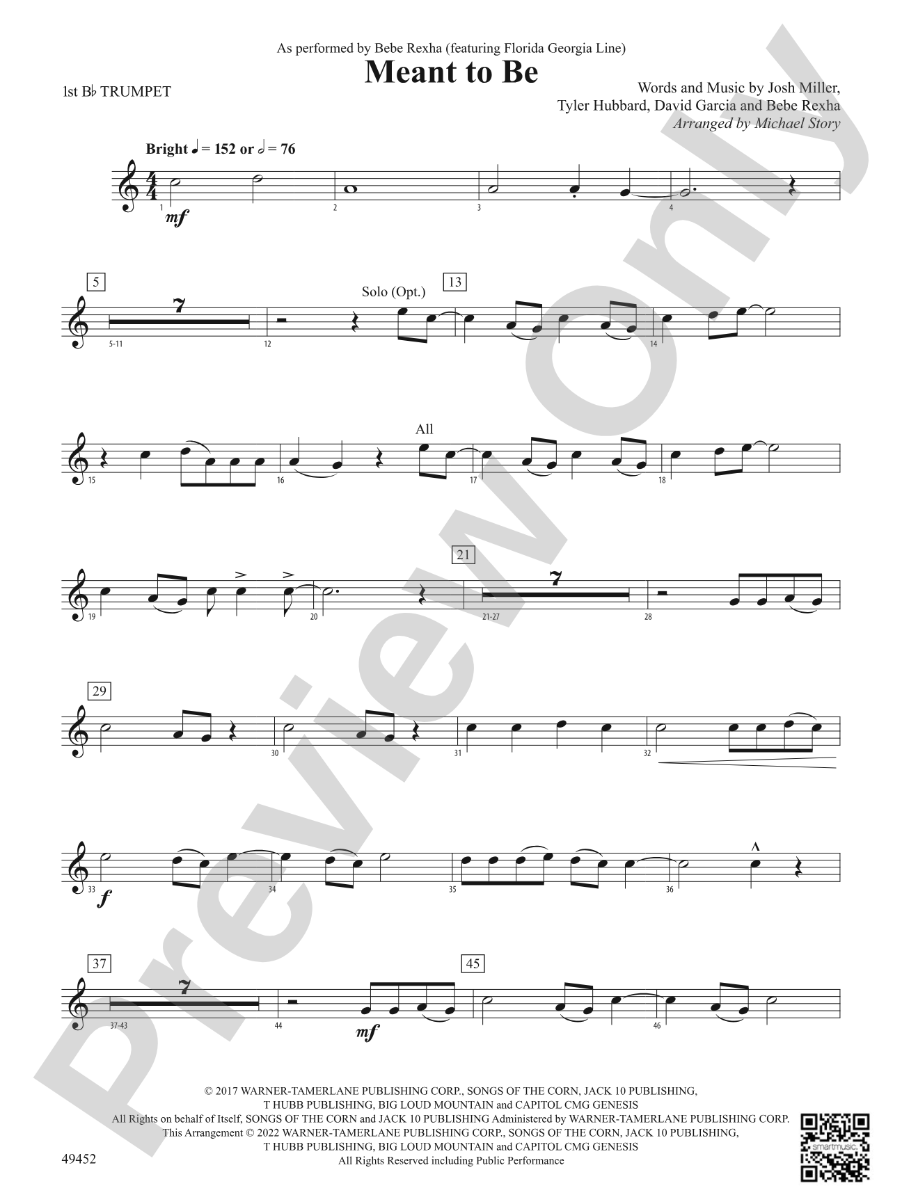 Meant To Be: 1st B-flat Trumpet