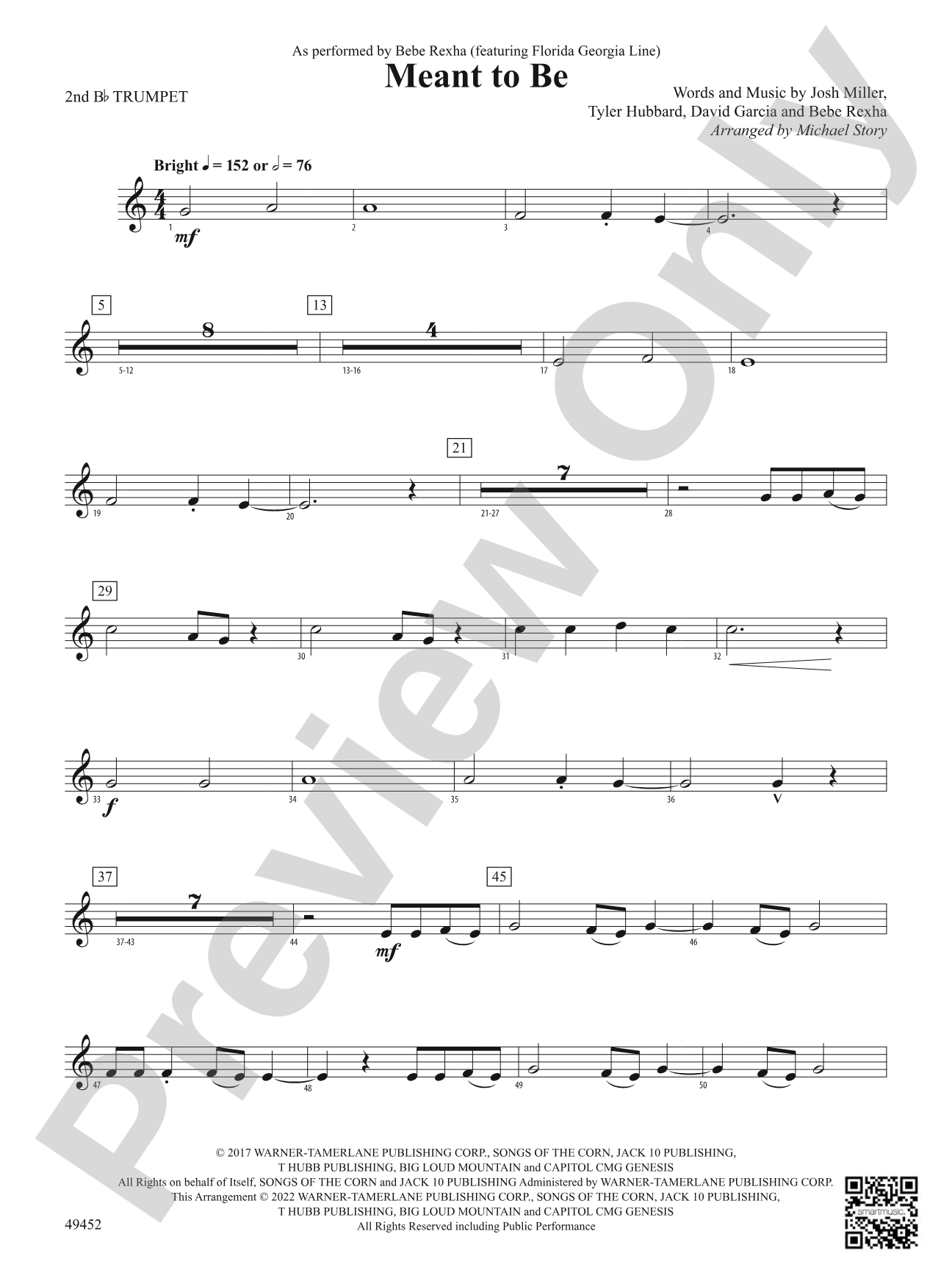 Meant To Be: 2nd B-flat Trumpet