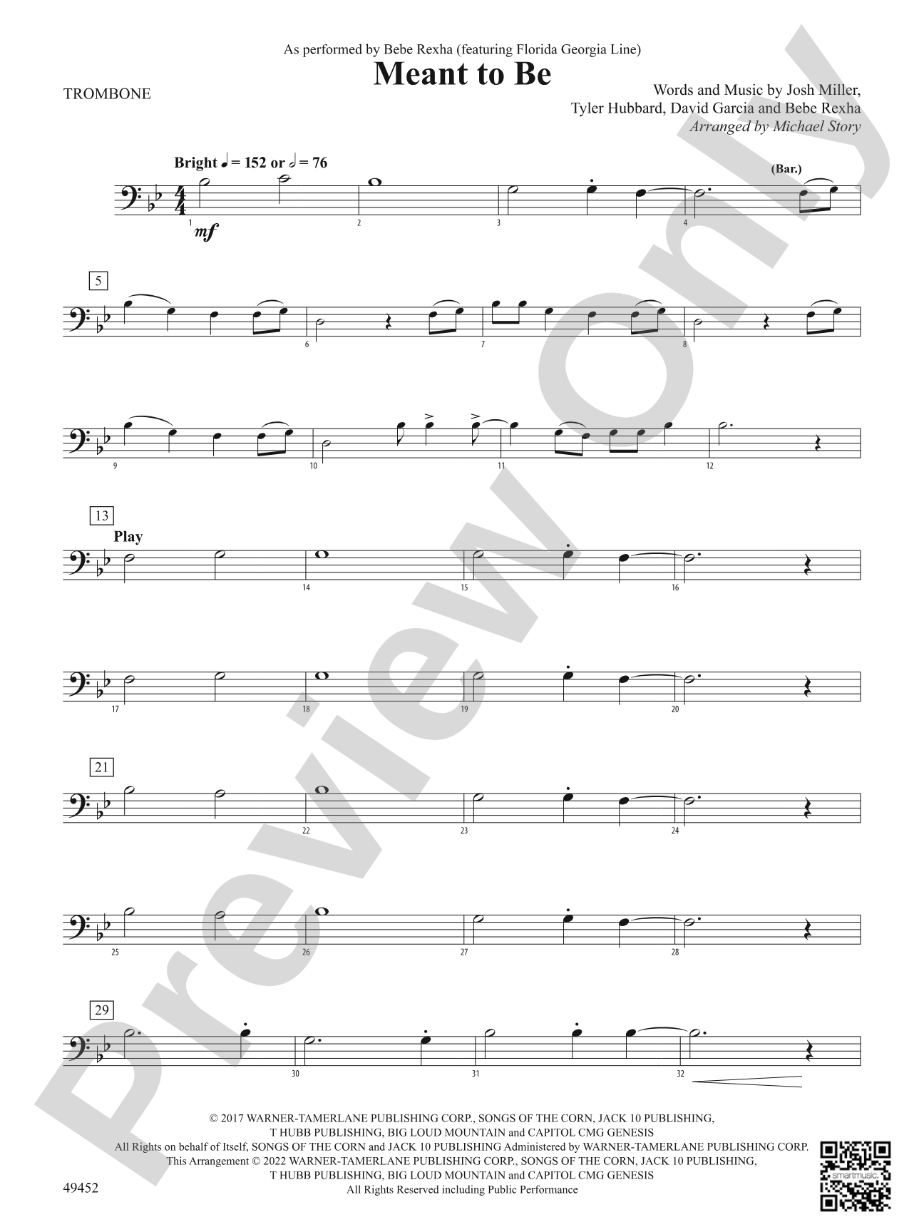 Meant To Be: 1st Trombone