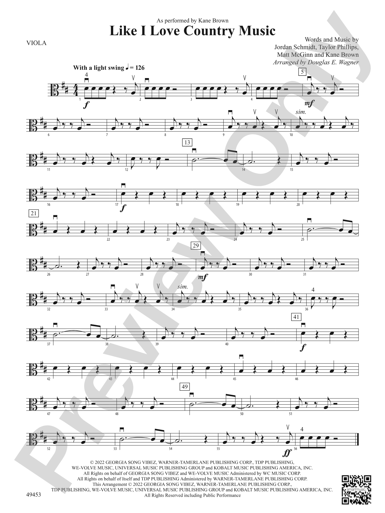 Like I Love Country Music: Viola