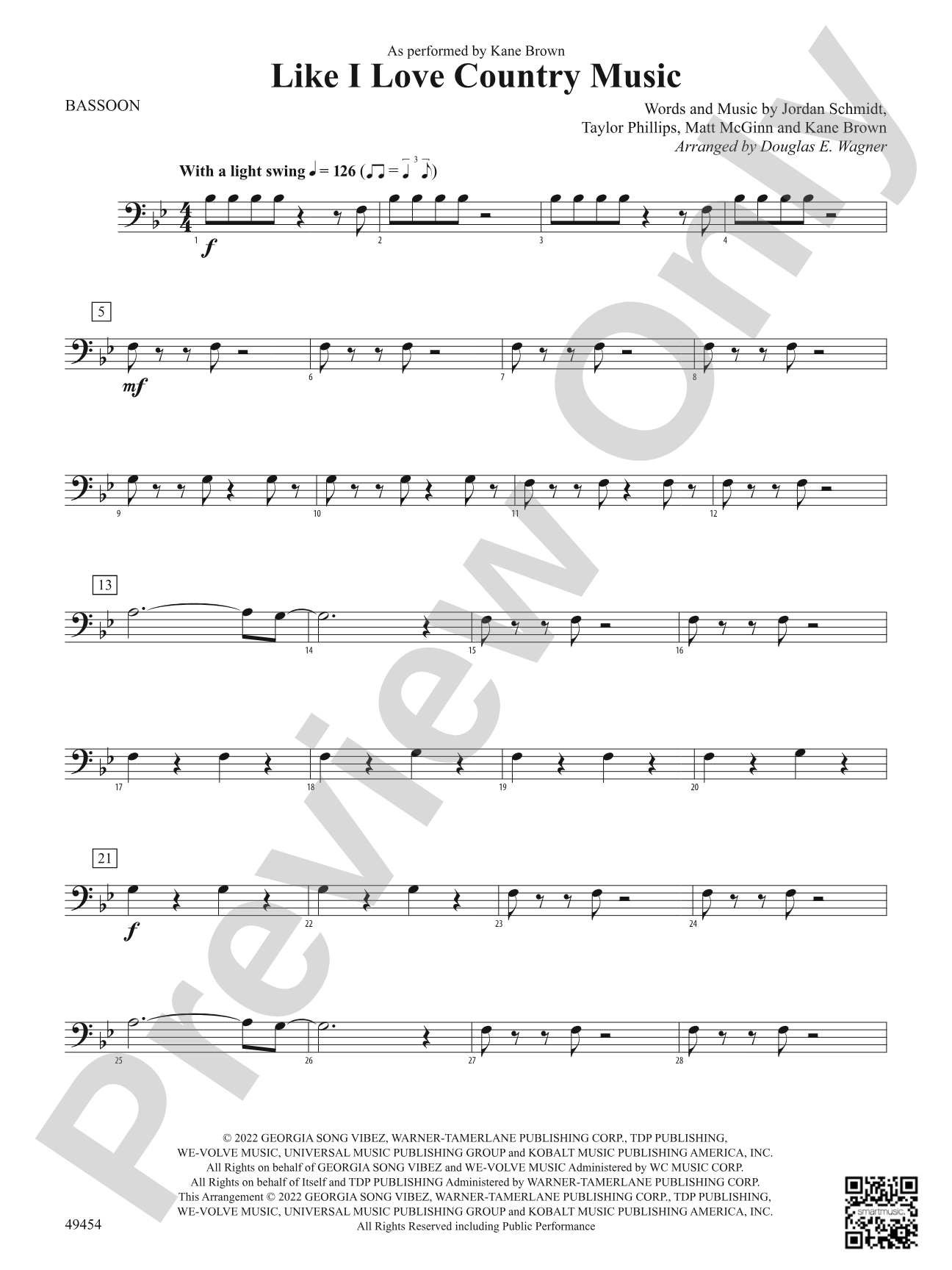Like I Love Country Music: Bassoon