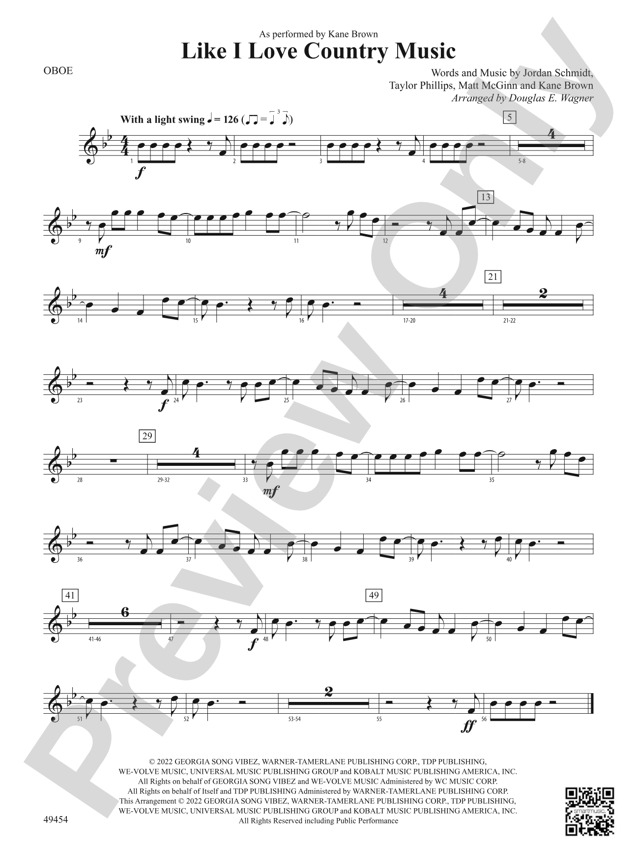 Like I Love Country Music: Oboe