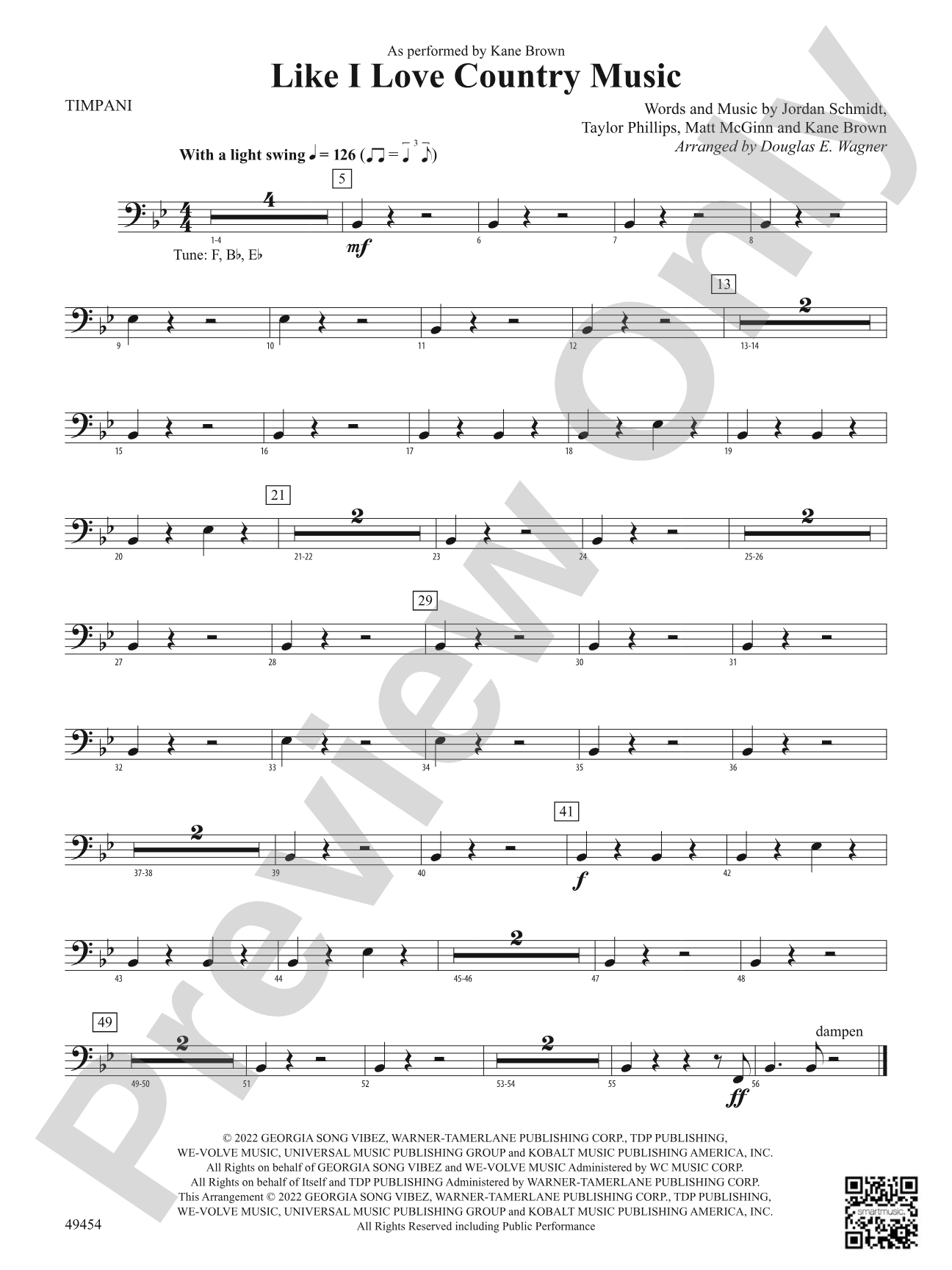 Like I Love Country Music: Timpani