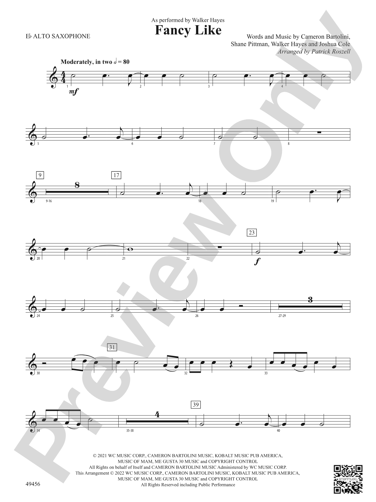 Fancy Like: E-flat Alto Saxophone