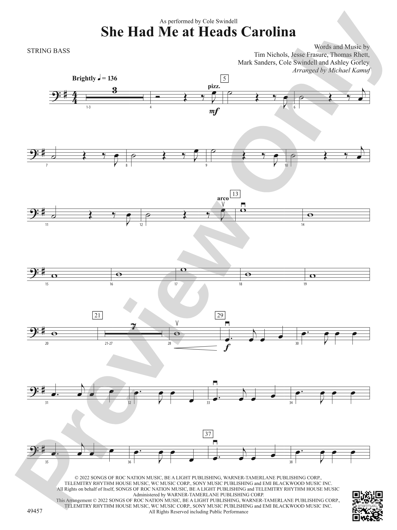 She Had Me at Heads Carolina: String Bass
