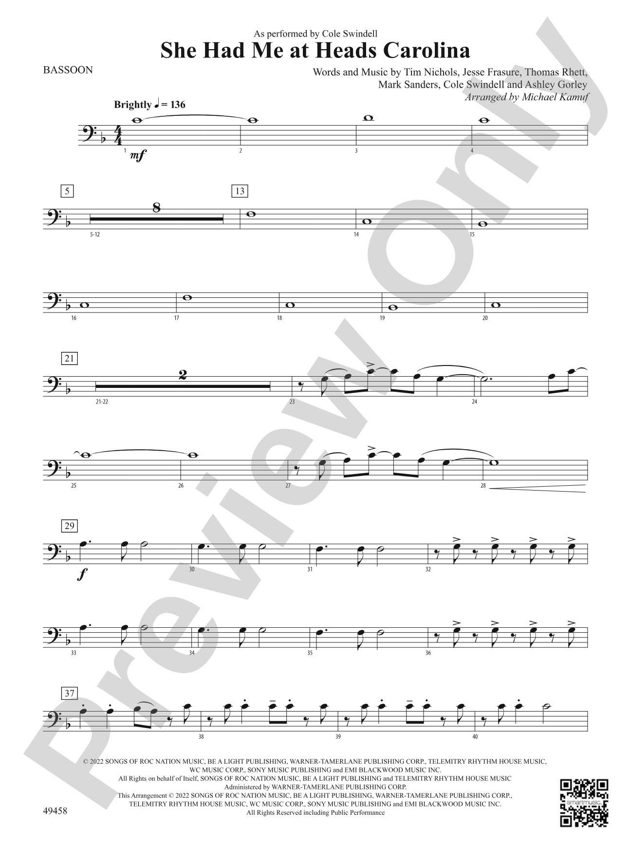 She Had Me at Heads Carolina: Bassoon