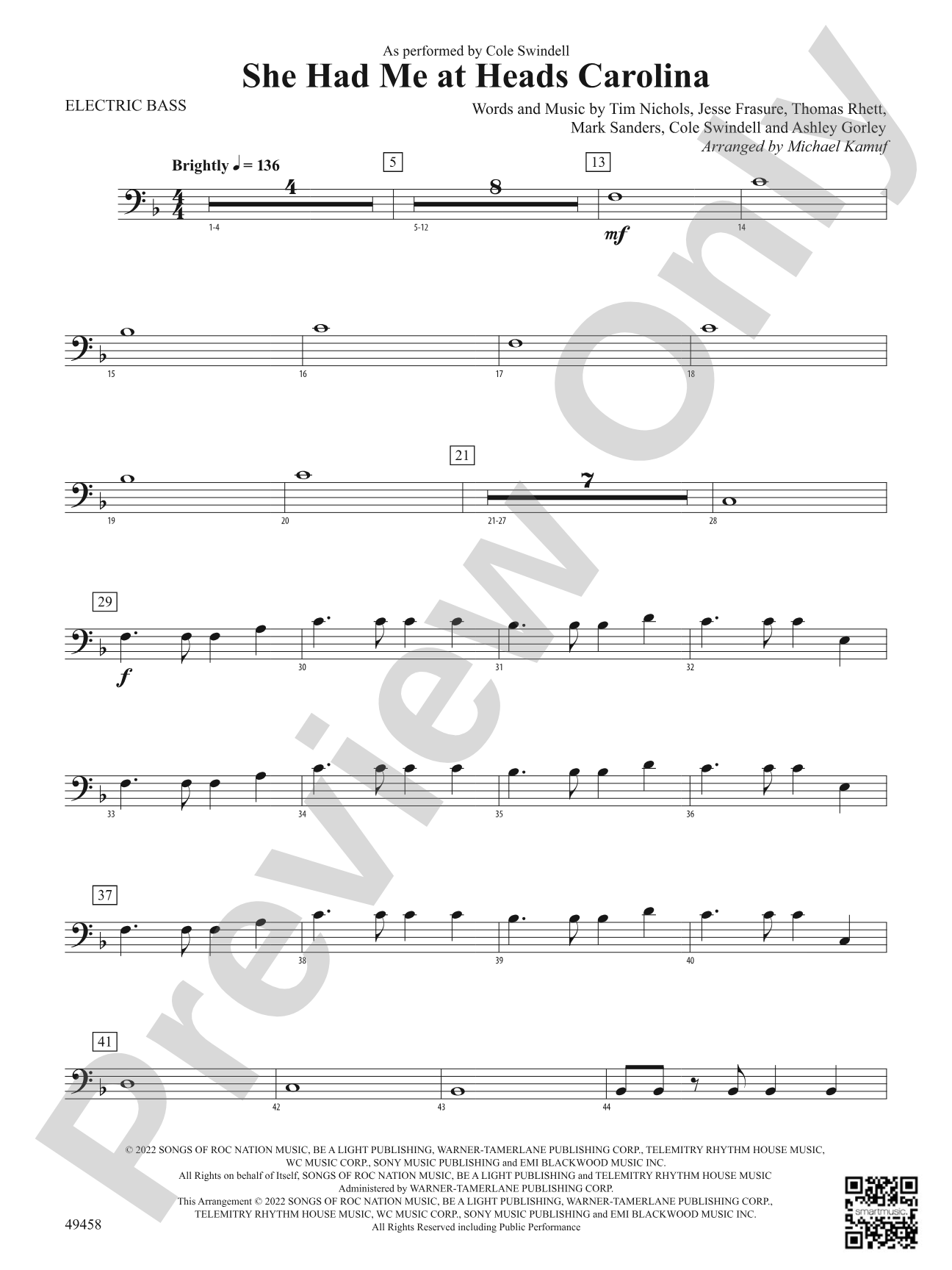 She Had Me at Heads Carolina: Electric Bass