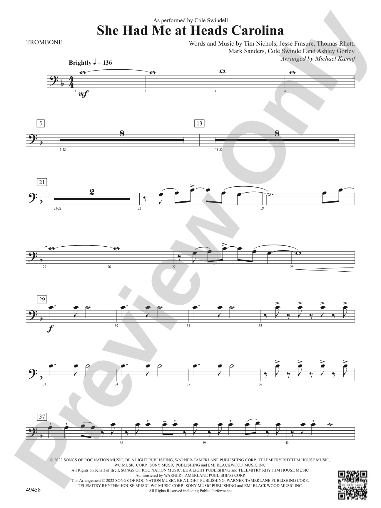 She Had Me at Heads Carolina: 1st Trombone