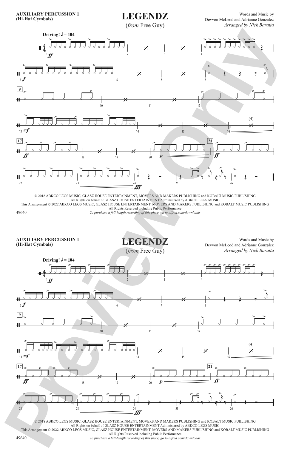 Legendz: Auxiliary Percussion 1