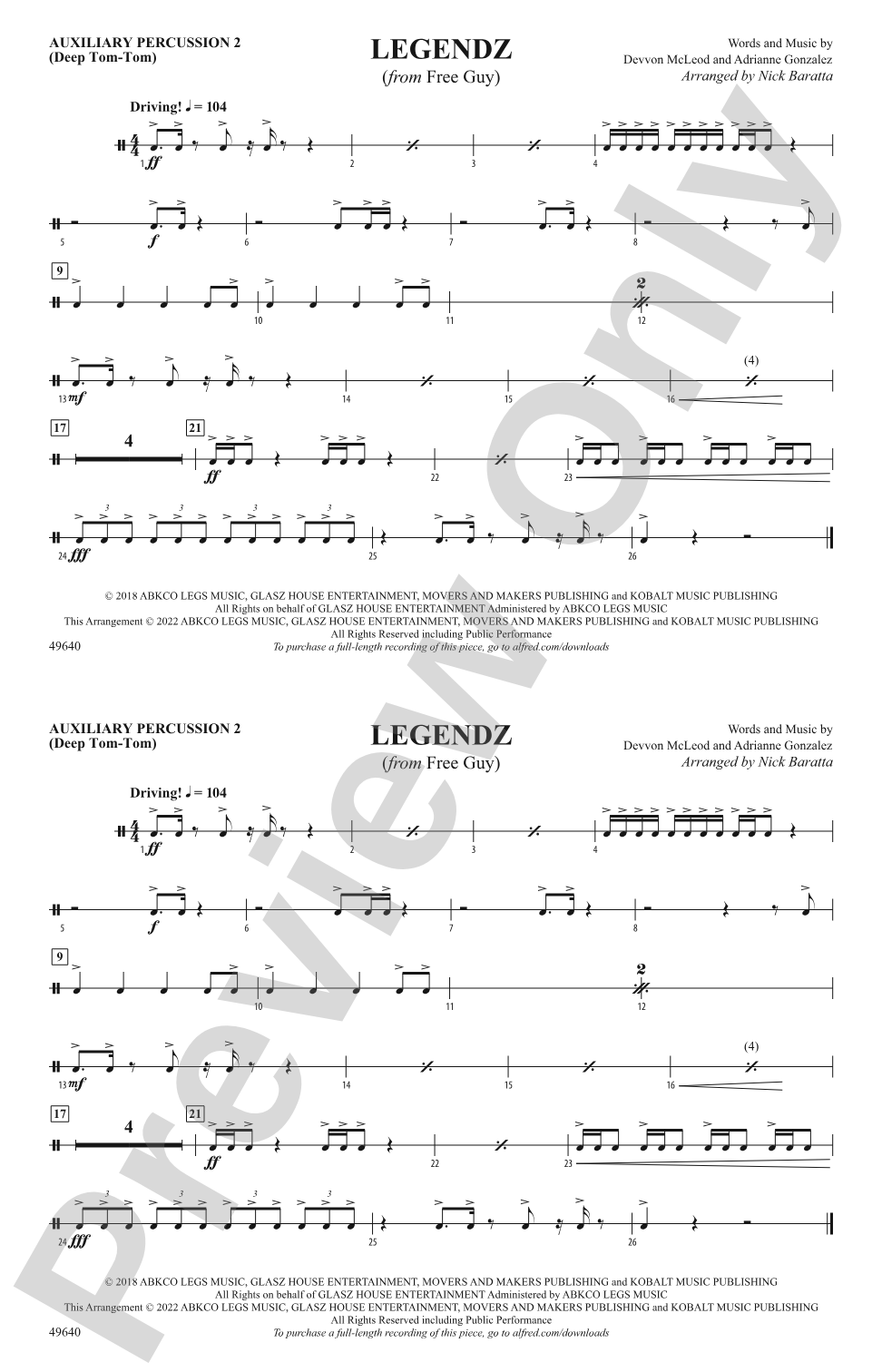 Legendz: Auxiliary Percussion 2