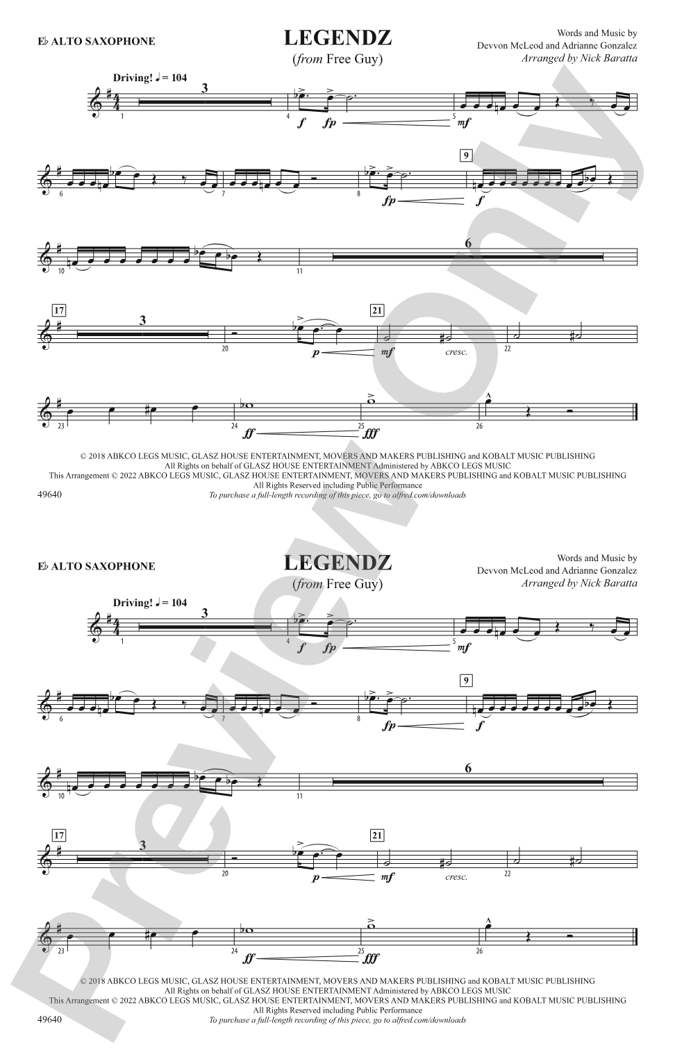 Legendz: E-flat Alto Saxophone