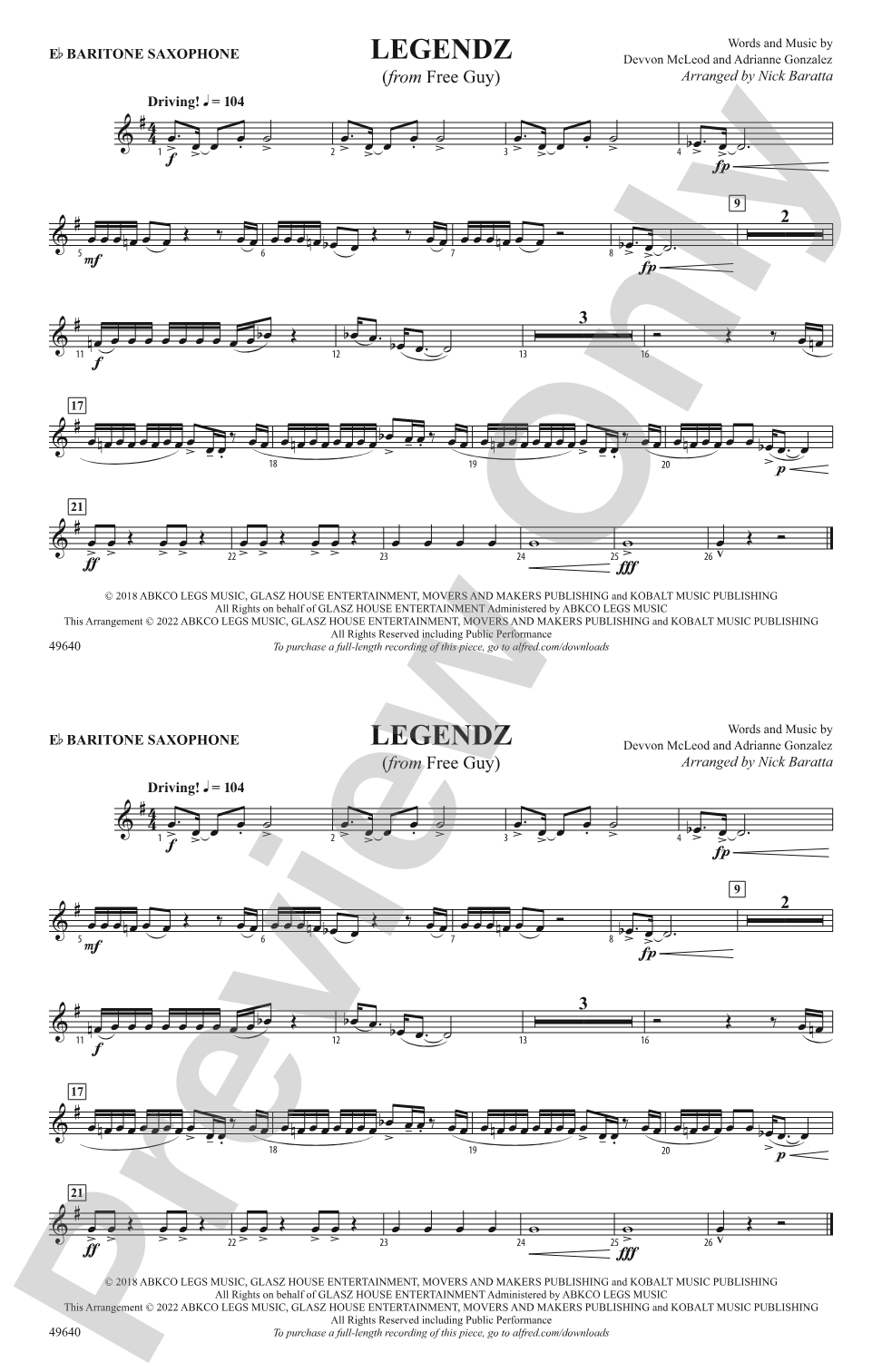 Legendz: E-flat Baritone Saxophone