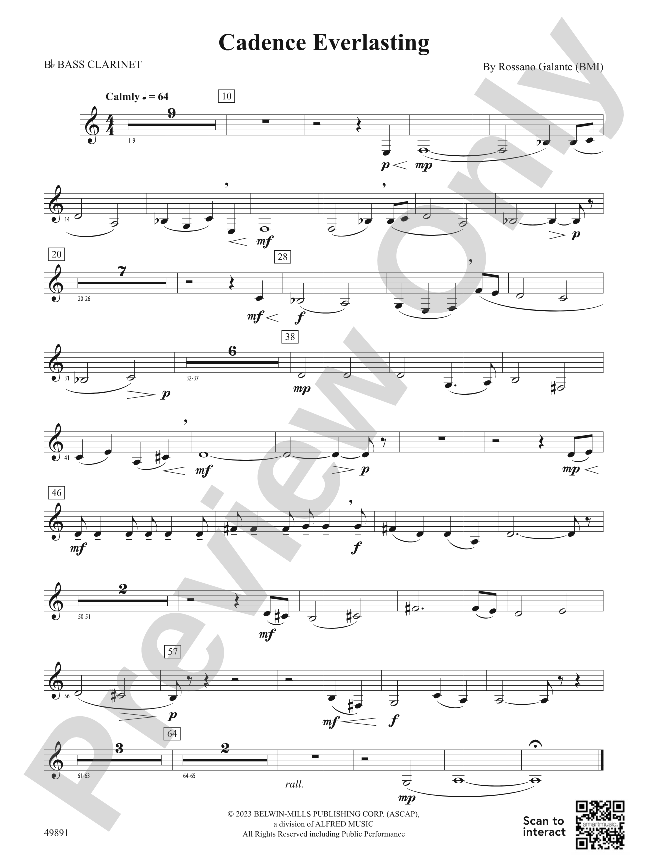 Cadence Everlasting: B-flat Bass Clarinet